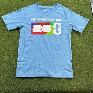 FIFA World Cup 26 Host Cities Graphic T-Shirt Youth L 12/14 Light Blue Soccer